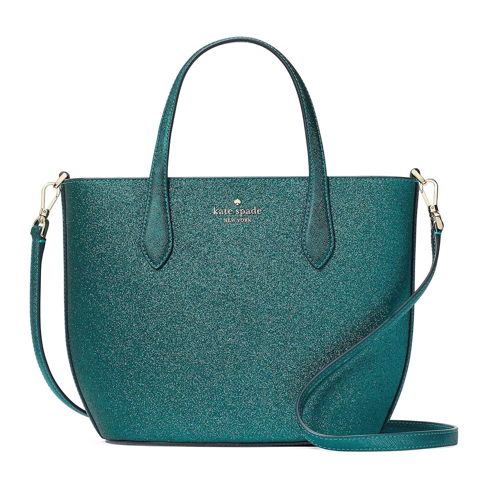 Kate Spade Green Tote with Structured Design and Versatile Straps